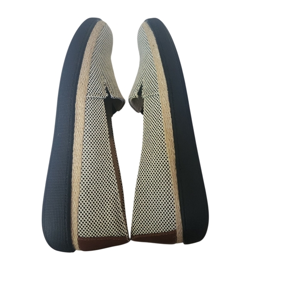 Trotters Accents Black Linen Loafer Espadrille Size 8 Narrow Vacation Casual - Picture 5 of 9